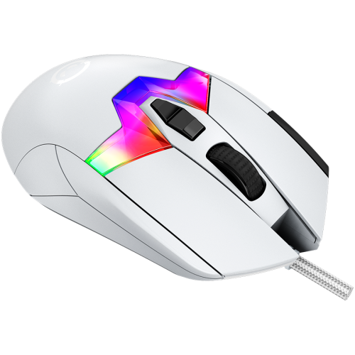 Mouse Optic LORGAR MSP80, RGB LED, USB, White