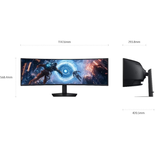 Monitor LED Curbat Samsung Odyssey G9 LS49FG910EUXEN, 49 inch, 5120 x 1440 pixeli, 1 ms, Black