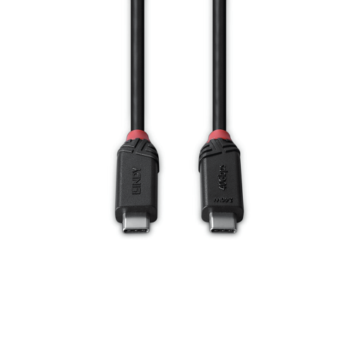 Cablu de date Lindy, USB-C male - USB-C male, 2 m, Black