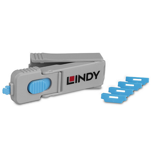 Lindy 4xHDMI port Blocker blue
