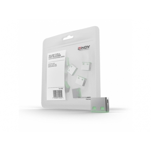 Blocker Lindy 40461, USB-A, Green, 10 bucati