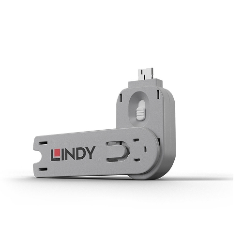 Lindy USB Type A Port Blocker Key, alb