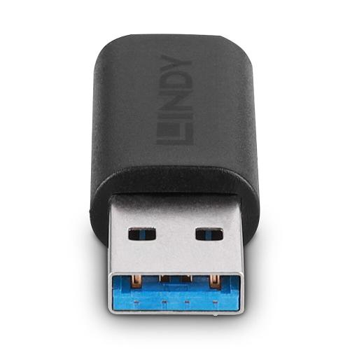 Adaptor Lindy 41904, USB - USB-C, Black