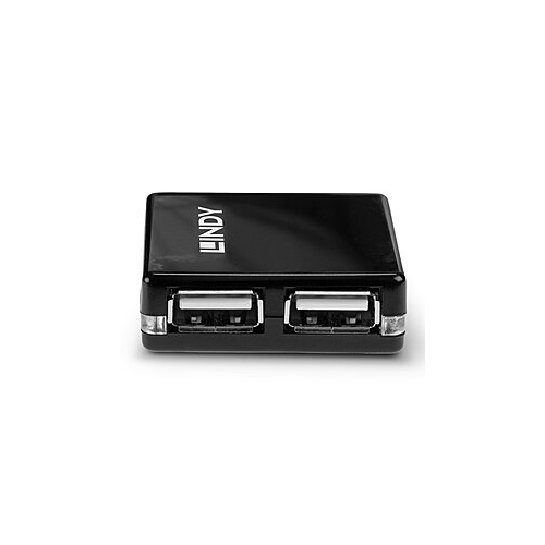 Mini Hub USB Lindy 42742, 4x USB 2.0, Black