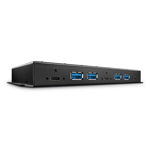 Hub USB Lindy 4337, 4x USB-A, 3x USB-C, Black