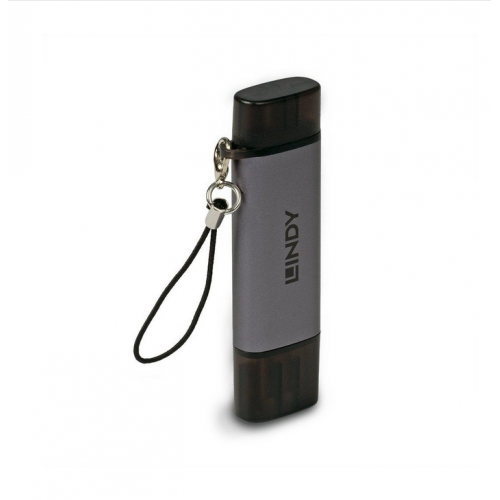 Card Reader Lindy LY-43335, Black-Silver