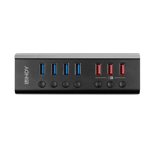 Hub USB Lindy 4337, 7x USB 3.2 gen 1, Black