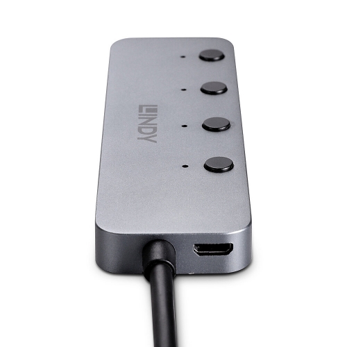 Hub USB Lindy 43383, 4x USB 3.2 gen 1, Grray