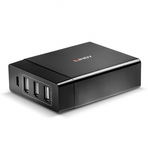 HUB USB Lindy 73329, 3x USB 3.2 gen 1, 1x USB-C, Black