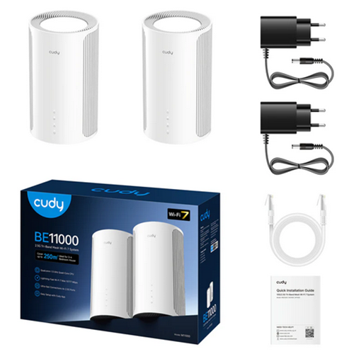 Router Wireless Cudy M11000, 4 x LAN, 2 bucati