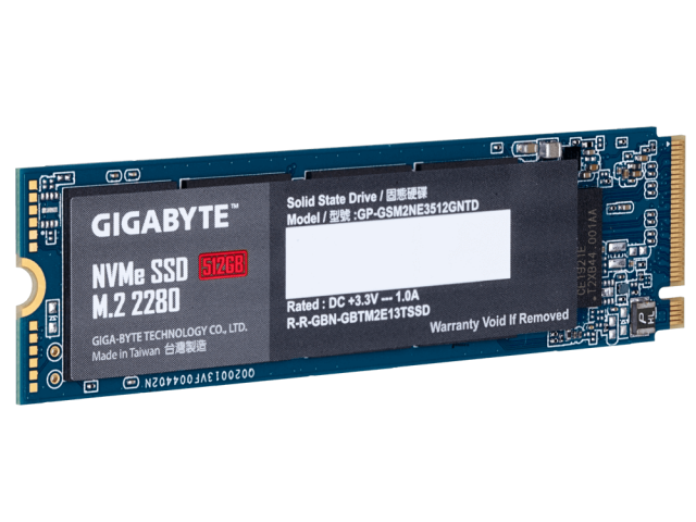 SSD Gigabyte NVMe, 512GB, PCI Express 3.0 x4, M.2