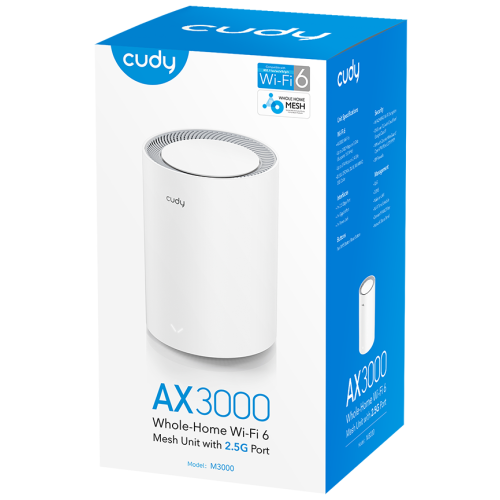 Cudy AX3000 Wi-Fi 6 Mesh 2.5G Solution, White