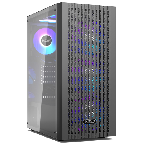 Carcasa PcCOOLER MASTER MA100 MESH, RGB LED, Fara sursa