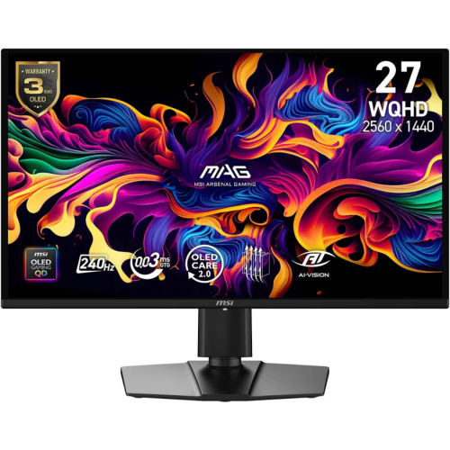 MSI MAG 274QP QD-OLED X24 26.5inch WQHD 24hz 0.03ms 2xHDMI 2.1 DP Pivot