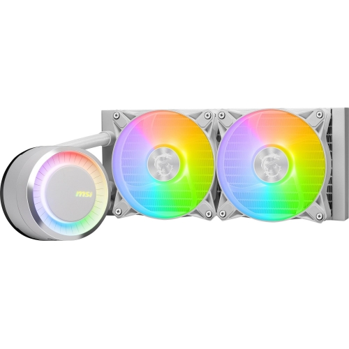 Cooler procesor MSI MAG CORELIQUID E240 WHITE, ARGB, 2x 120mm