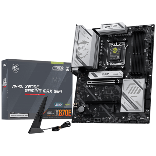 Placa de baza MSI MAG X870E GAMING MAX WIFI, AMD X870E, Socket AM5, ATX