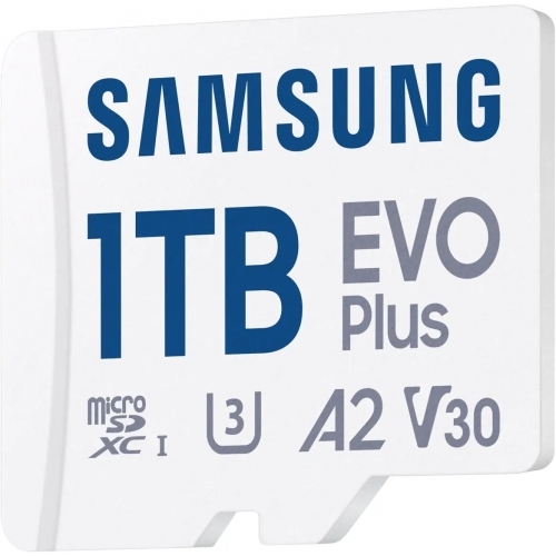 Memory Card microSDXC Samsung EVO Plus 1TB, Class 10, UHS-I U3, V30, A2 + Adaptor SD