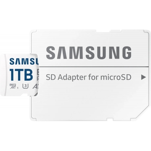 Memory Card microSDXC Samsung EVO Plus 1TB, Class 10, UHS-I U3, V30, A2 + Adaptor SD