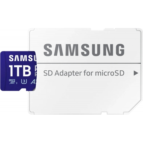 Memory Card microSDXC Samsung PRO Plus 1TB, Class 10, UHS-I U3, V30, A2 + Adaptor SD