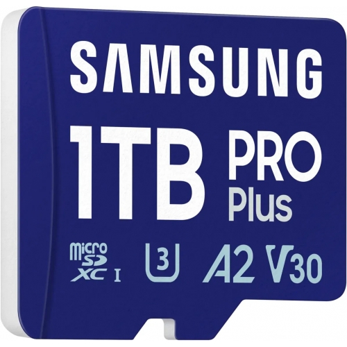 Memory Card microSDXC Samsung PRO Plus 1TB, Class 10, UHS-I U3, V30, A2 + Adaptor SD
