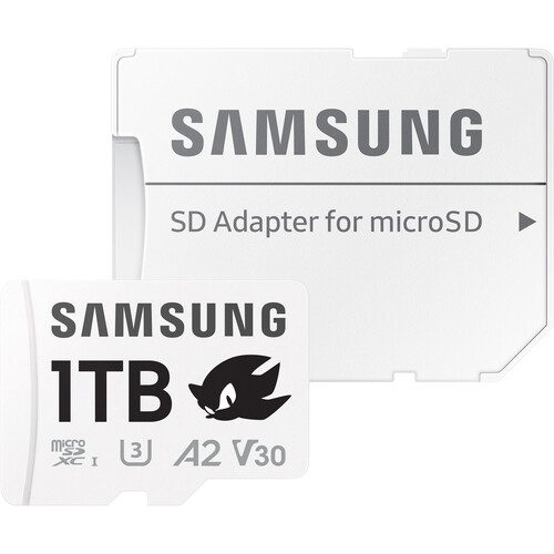 Memory Card microSDXC Samsung PRO Plus Sonic the Hedgehog 1 TB, Class 10, UHS-I U3, V30, A2 + Adaptor SD