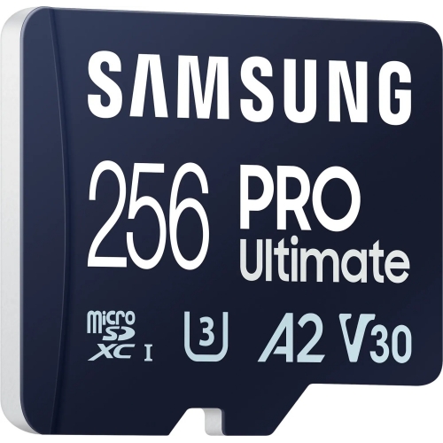 Memory Card microSDXC Samsung PRO Ultimate MB-MY256SA/WW 256GB, Class 10, UHS-I U3, V30, A2 + Adaptor SD