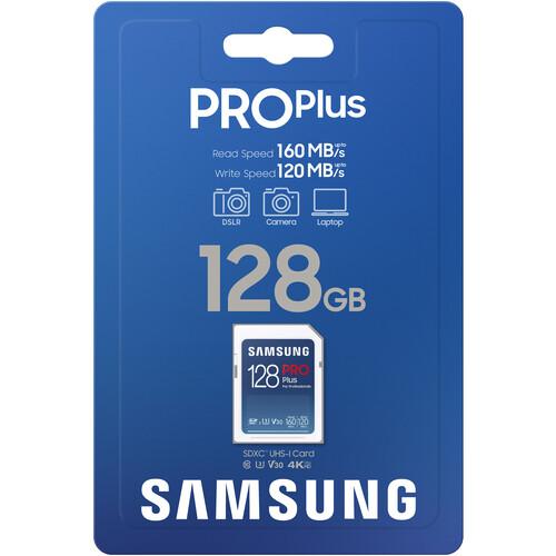 Memory Card SDXC Samsung PRO Plus 128GB, Class 10, UHS-I U3, V30