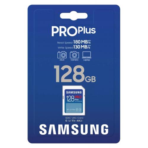 Memory Card SDXC Samsung PRO Plus MB-SD128S/EU 128GB, Class 10, UHS-I U3, V30
