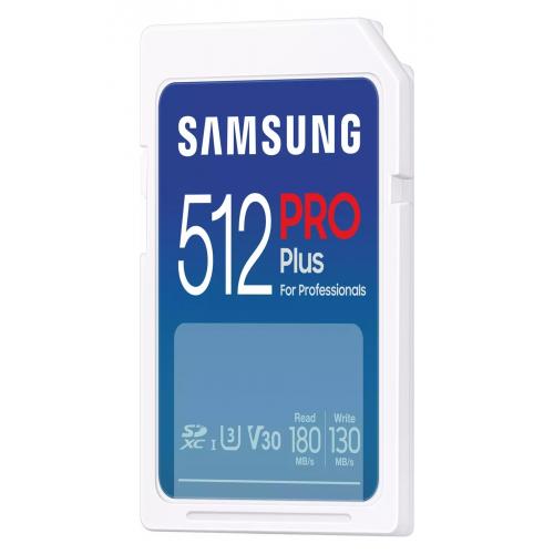 Memory Card SDXC Samsung PRO Plus MB-SD512S/EU 512GB, Class 10, UHS-I U3, V30