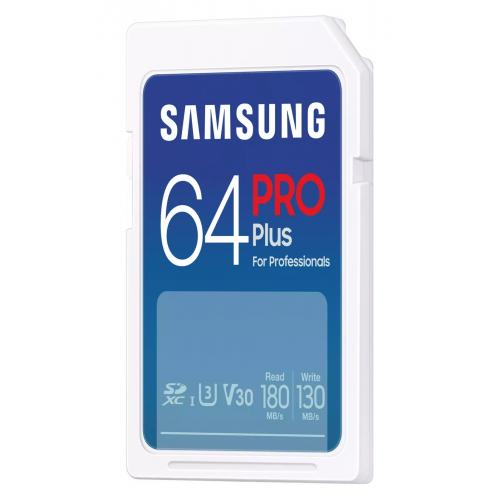Memory Card SDXC Samsung PRO Plus MB-SD64S/EU 64GB, Class 10, UHS-I U3, V30