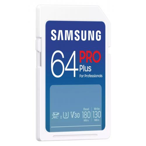 Memory Card SDXC Samsung PRO Plus MB-SD64S/EU 64GB, Class 10, UHS-I U3, V30