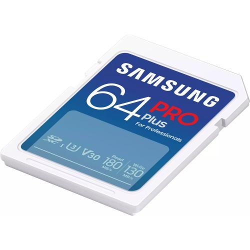 Memory Card SDXC Samsung PRO Plus MB-SD64S/EU 64GB, Class 10, UHS-I U3, V30
