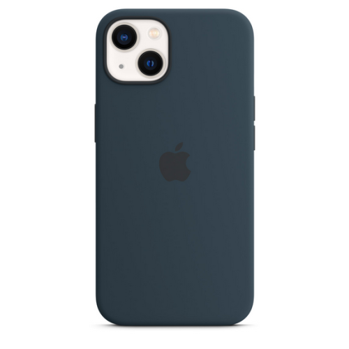 Protectie pentru spate Apple Silicone with MagSafe pentru Iphone 13, Midnight