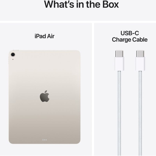 Tableta Apple iPad Air 13 (2025), Apple M3 Octa Core, 13 inch, RAM 8 GB, 128 GB, Wi-fi, Bt, iPadOS 18.3.2, Starlight