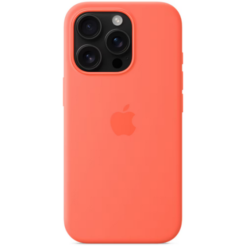Protectie pentru spate Apple Silicone Case with MagSafe pentru iPhone 16 Pro, Tangerine