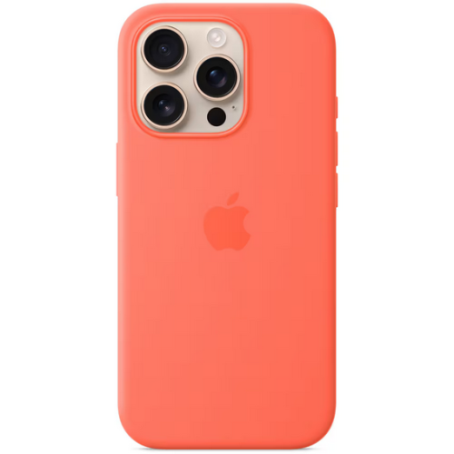 Protectie pentru spate Apple Silicone Case with MagSafe pentru iPhone 16 Pro, Tangerine