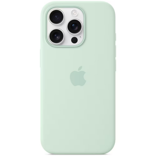 Protectie pentru spate Apple Silicone Case with MagSafe pentru iPhone 16 Pro, Aquamarine