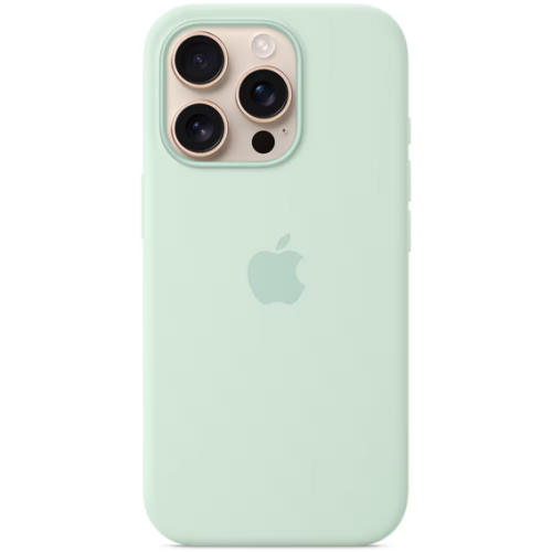 Protectie pentru spate Apple Silicone Case with MagSafe pentru iPhone 16 Pro, Aquamarine