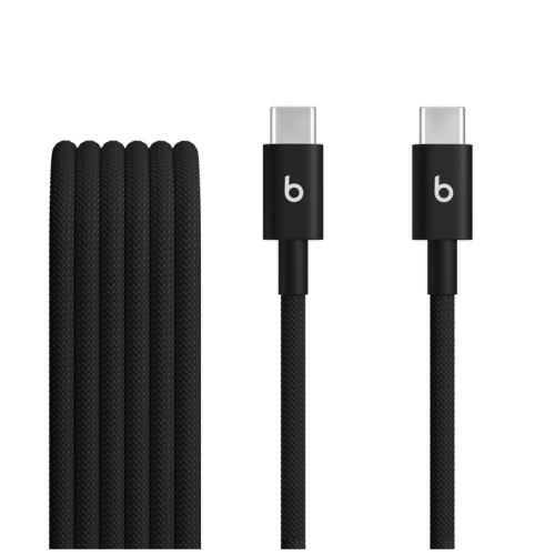 Cablu de date Apple Beats Woven Cables, USB-C male - USB-C male, 1.5 m, Bolt Black, 2buc