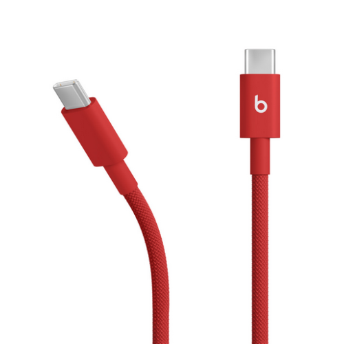 Cablu de date Apple Beats Woven Cable, USB-C male - USB-C male, 1.5 m, Red