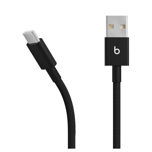 Cablu de date Apple Beats Woven Cables, USB-A male - USB-C male, 1.5 m, Bolt Black, 2buc