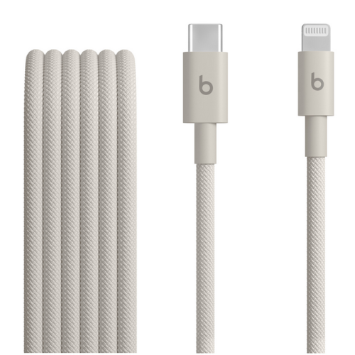 Cablu de date Apple Beats Woven Cable, USB-C male - Lightning male, 1.5 m, Surge Stone