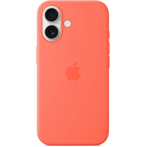 Protectie pentru spate Apple Silicone Case with MagSafe pentru iPhone 16, Tangerine