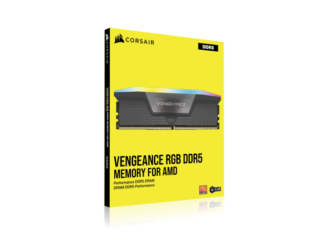 Memorie Corsair Vengeance RGB Intel XMP 3.0/AMD EXPO, 16 GB, DDR5-5600 MHz, CL40