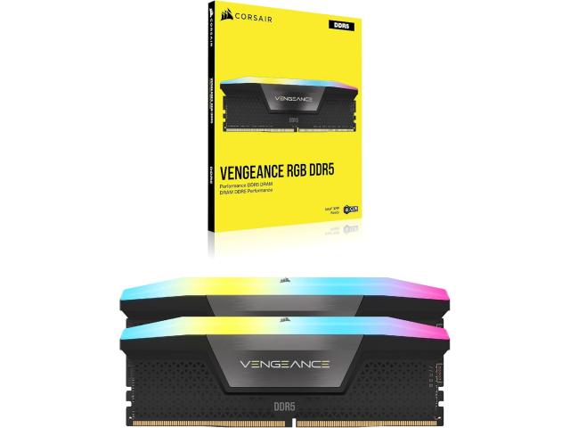 Kit Memorie Corsair Vengeance RGB Intel XMP 3.0, 32GB, DDR5-6000MHz, CL28, Dual Channel