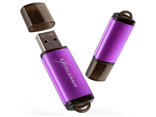Memorie USB Exceleram A3 64GB, USB 2.0, Purple