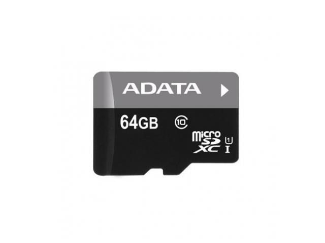 Memory Card microSDHC A-data Premier 64GB, Class 10, UHS-I U1 + Adaptor SD