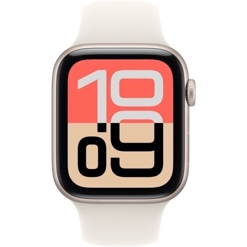 SmartWatch Apple Watch SE 3 (2025) Aluminium, 1.78 inch, 5G, Curea Silicon M/L, Starlight - Starlight Sport Band