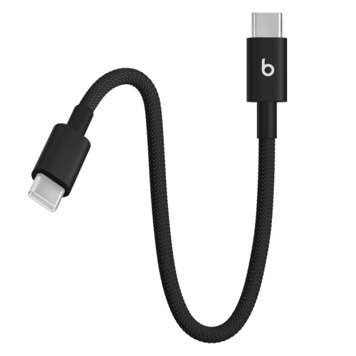 Cablu de date Apple Beats Woven Short Cable, USB-C male - USB-C male, 0.20 m, Bolt Black