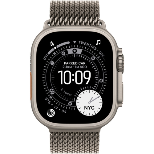 SmartWatch Apple Watch Ultra 3 Titanium, 1.98 inch, 5G, Curea Titan Small, Natural - Natural Titanium Milanese Loop